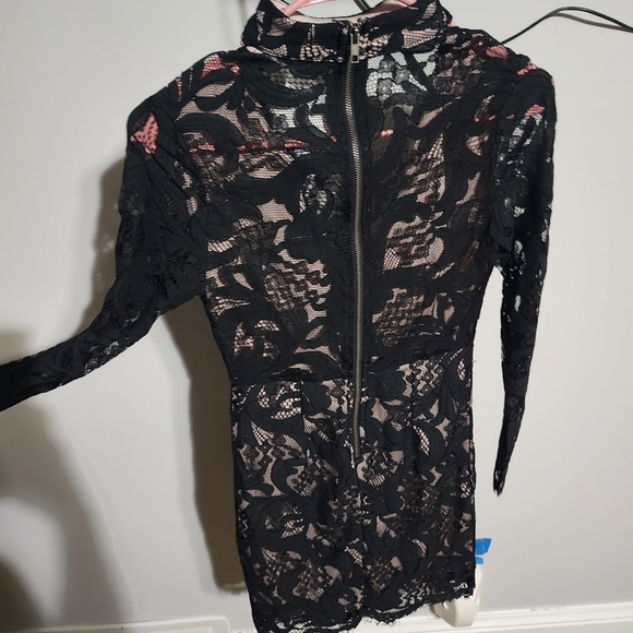 Seek the Label LF Lace Dress Mini Long Sleeve Small - Picture 3 of 8